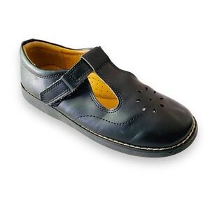BKs GIRLS Black Shoes Strap Mary Janes Buckle Velcro School Uniform